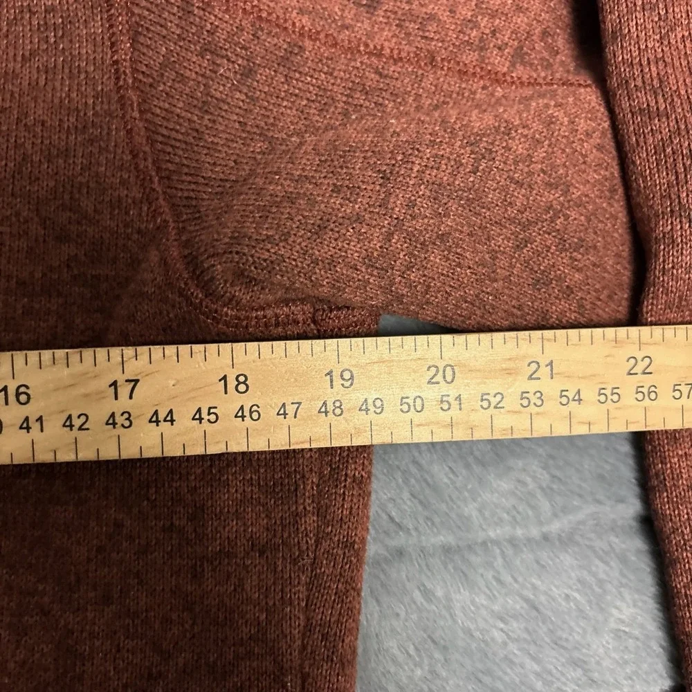 The North Face Gordon Lyons Mens Small Rust Brown Heather Quarter Zip Fleece